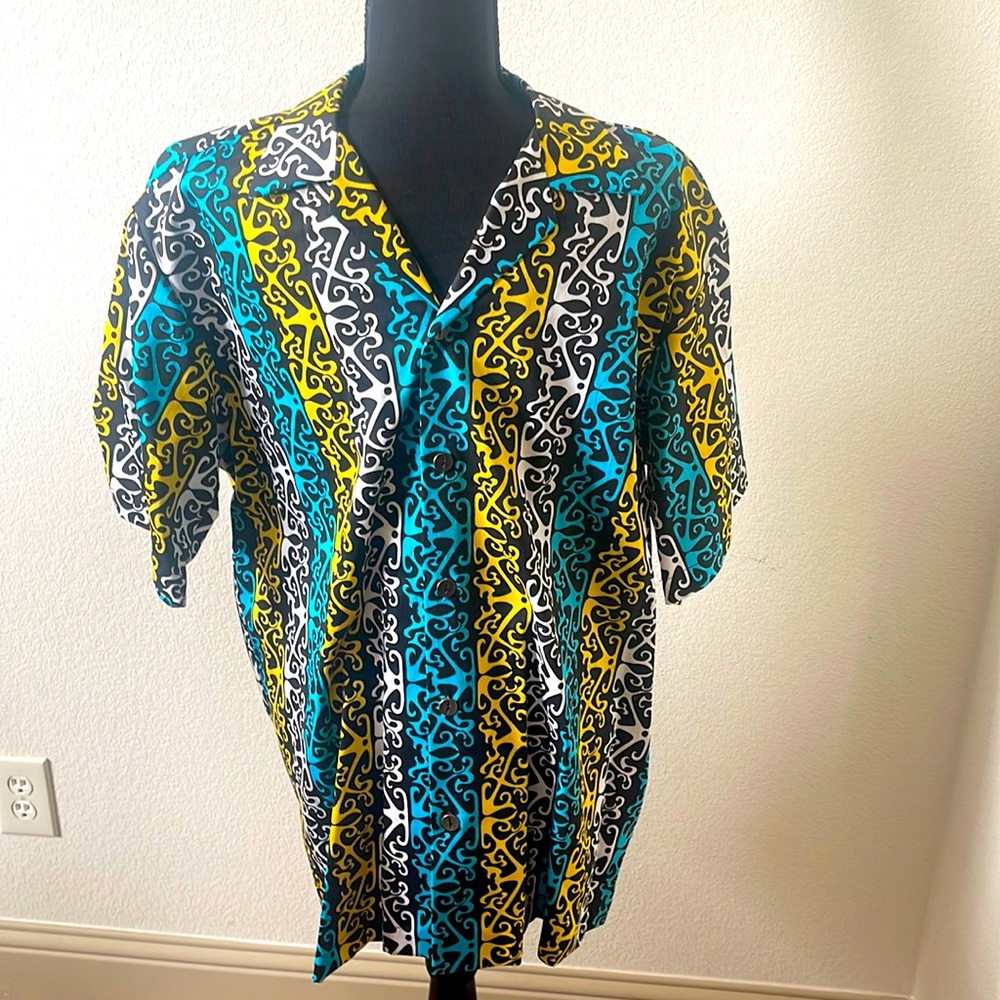 Pinup Girl Clothing Mens Retro button down shirt, XL. NWT! Never worn!